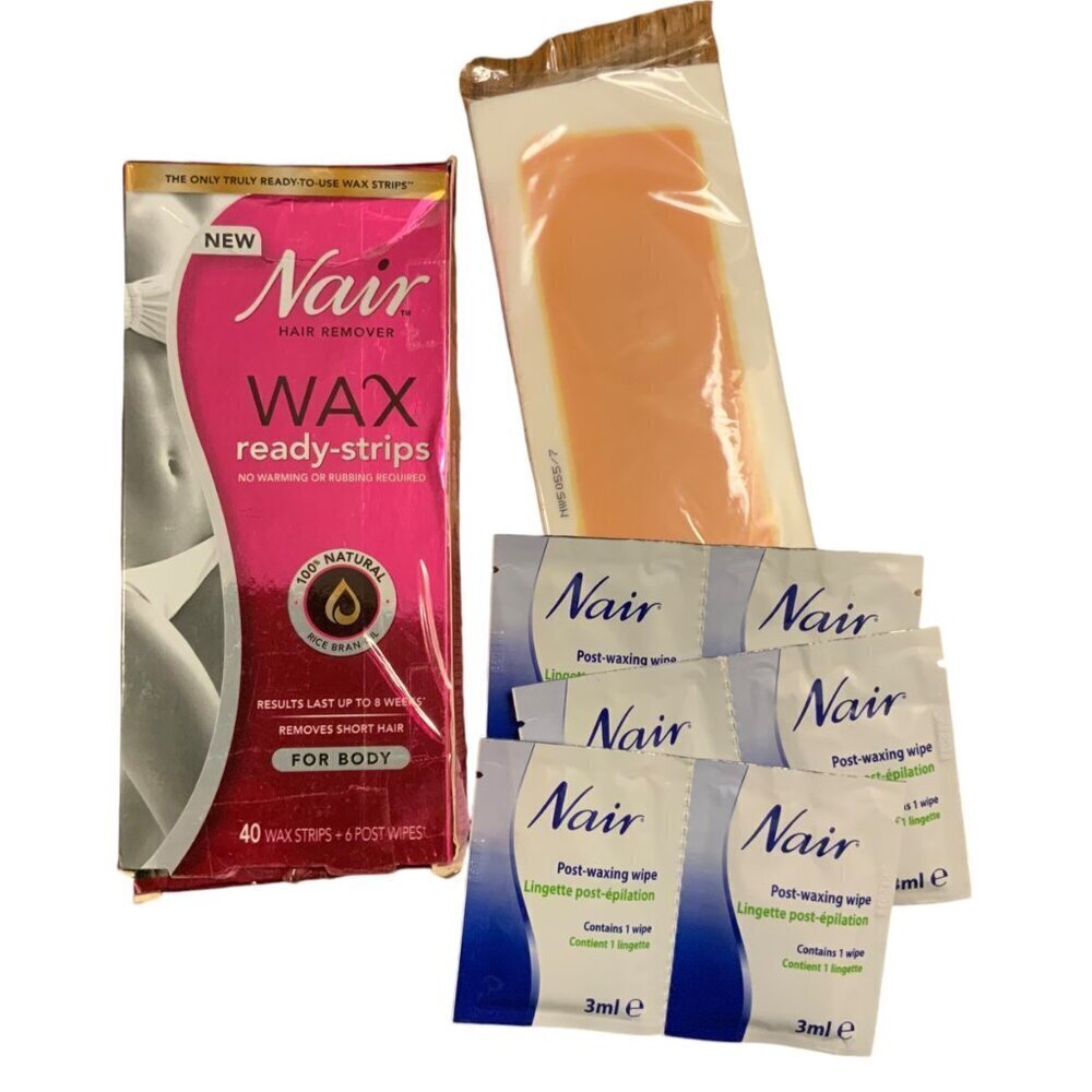 Nair Ready-To-Use Wax Strips For Body With Post Wipes